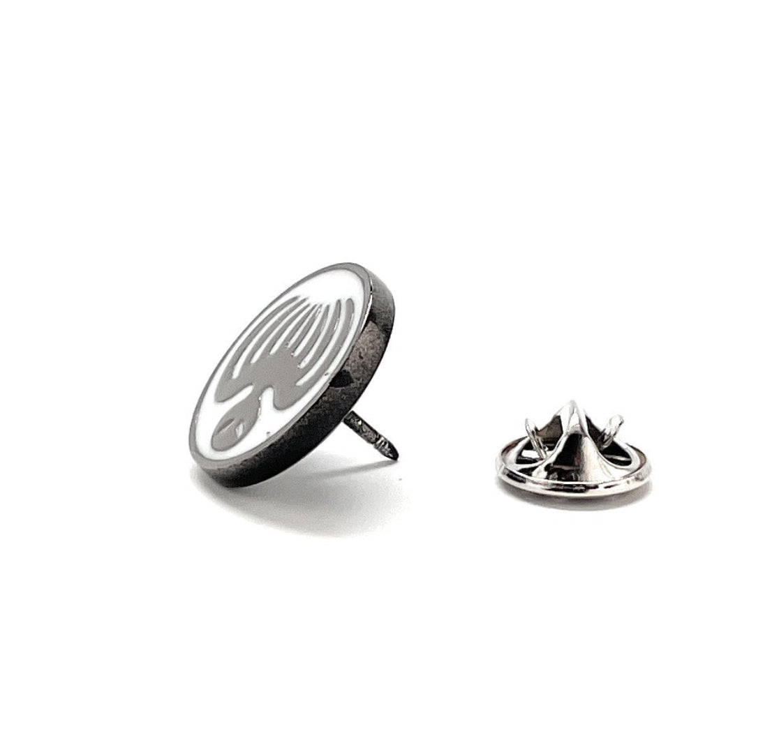 Supervillain Pin James Bond Enamel Pin Spectre White Enamel Gunmetal Finish Tie Tack Octopus Pin