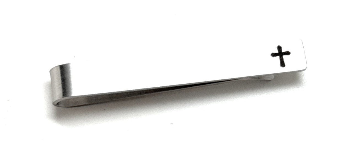 Cross Tie Bar Christain Tie Clip Pastor Gift Priest Gift Clergy Gift Catholic Tie Clip