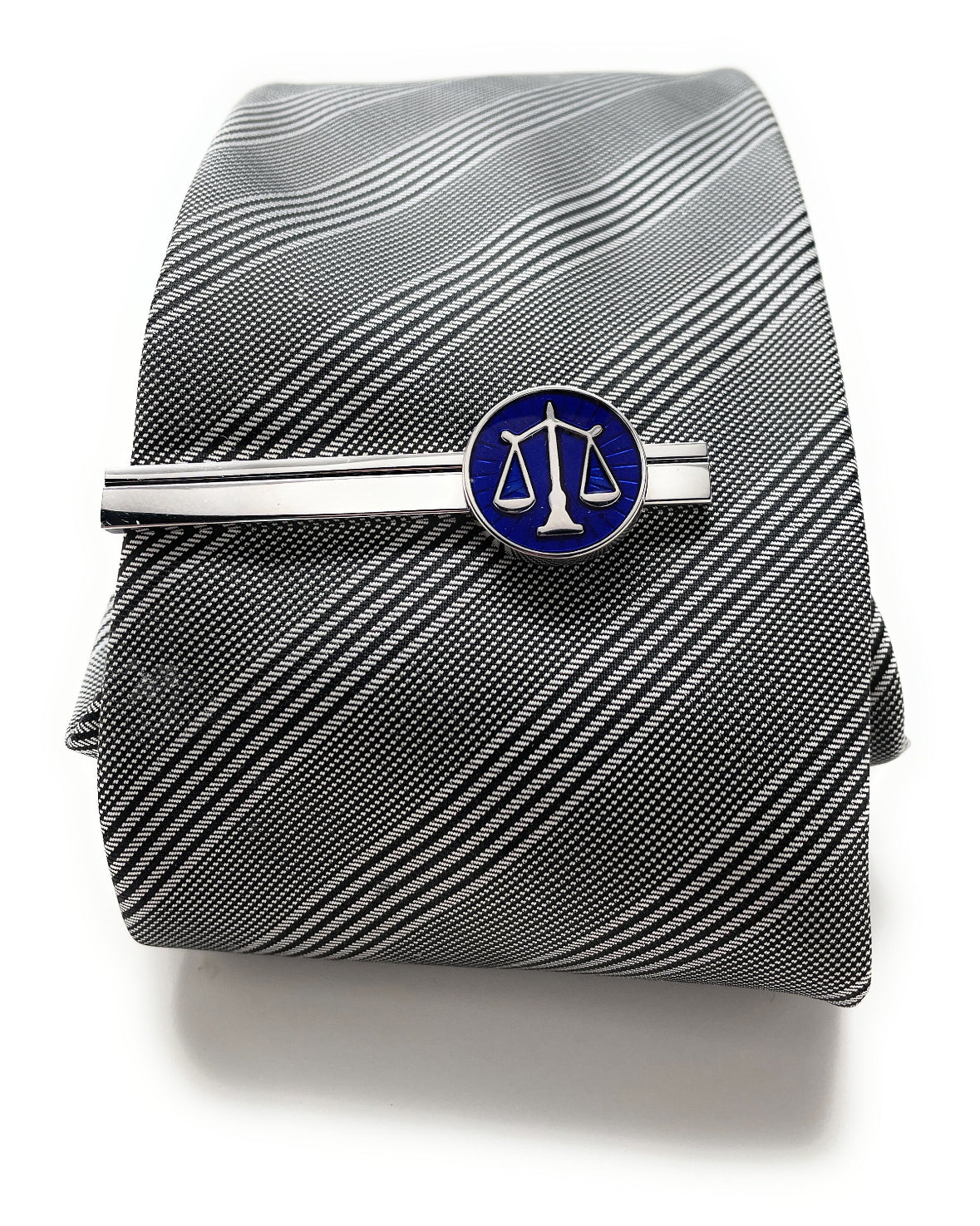 Scale of Justice Tie Clip with tie