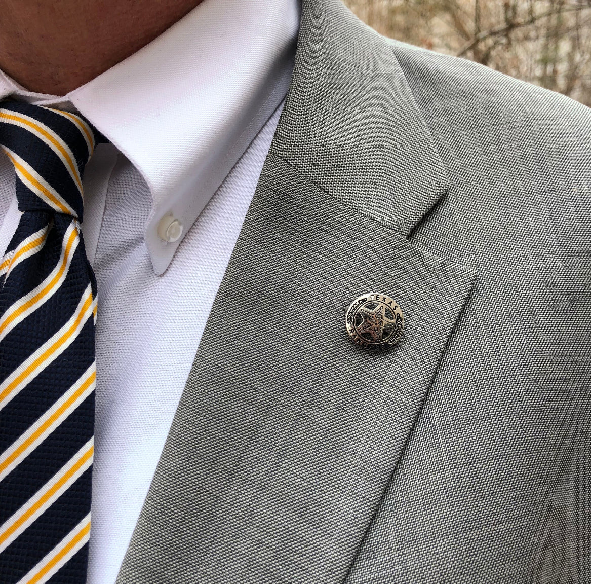 Texas Ranger Lapel Pin Law Enforcement Badge Enamel Pin State Police Big Lone Star State Tie Tack Pin Detective Texas Ranger Gift