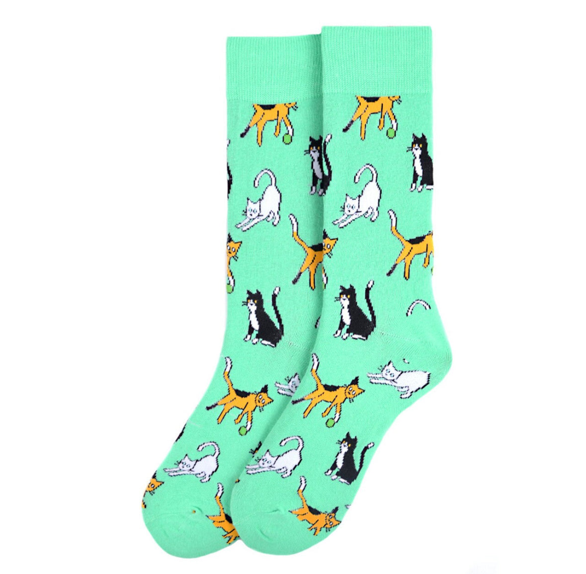 Funny Socks Crazy Kitty Socks Cat Novelty Socks Playful Cat Socks