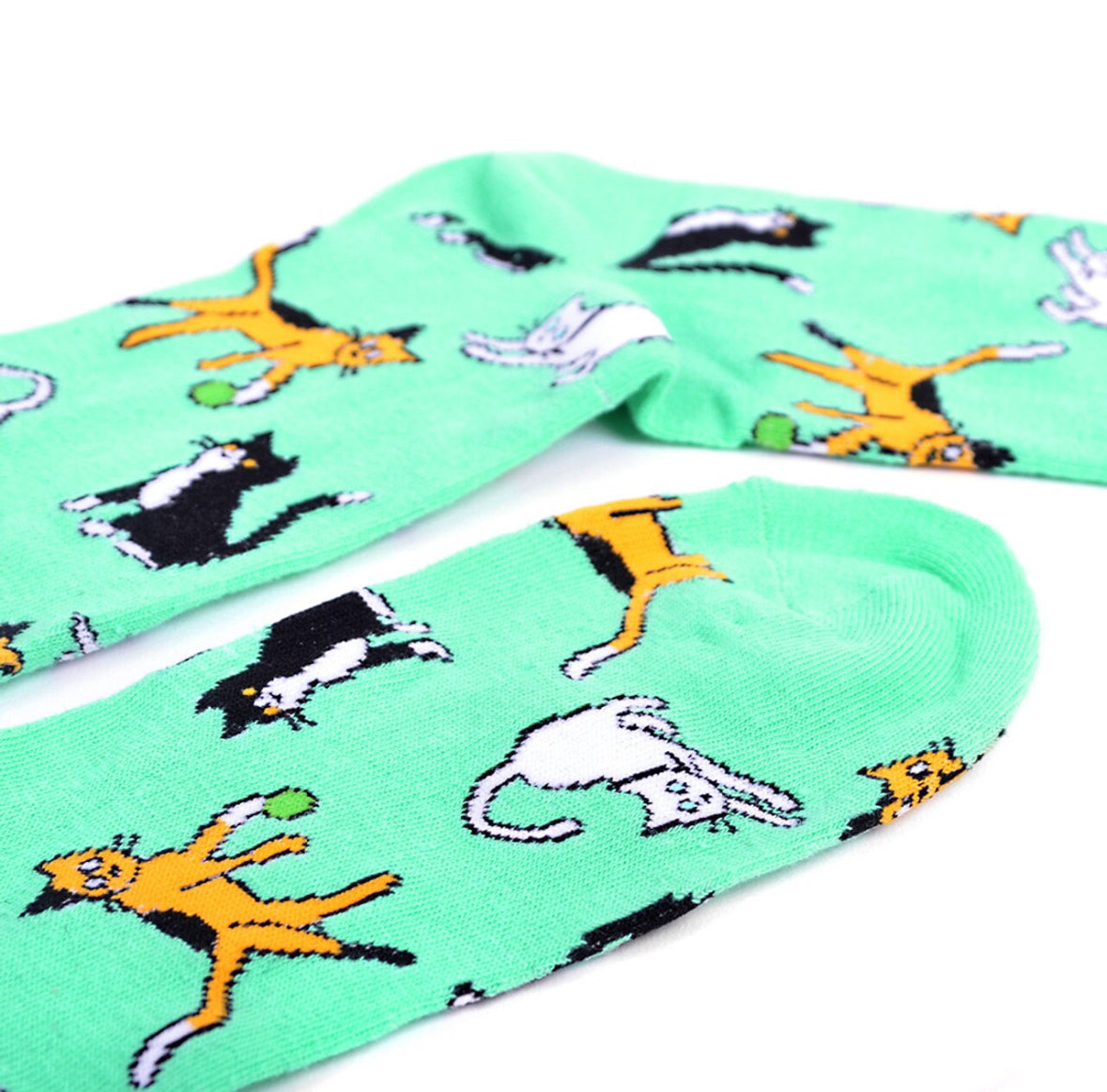 Funny Socks Crazy Kitty Socks Cat Novelty Socks Playful Cat Socks