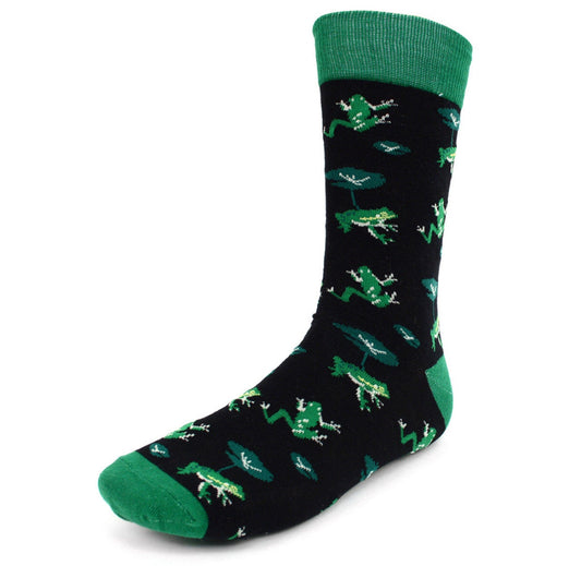 Men's Green Frog Novelty Sock Funny Socks Prince Charming Lover Gifts Cool Socks Funny Groomsmen Socks