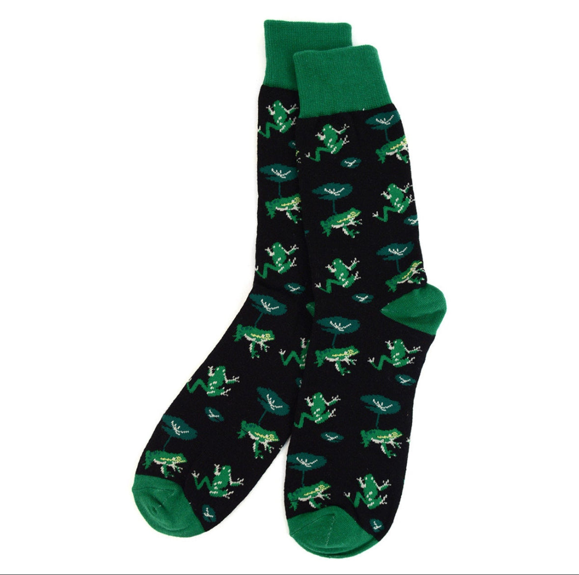Men's Green Frog Novelty Sock Funny Socks Prince Charming Lover Gifts Cool Socks Funny Groomsmen Socks