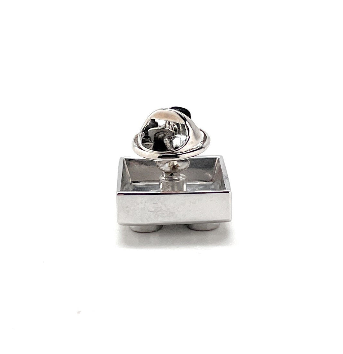 Silver ring on a white background