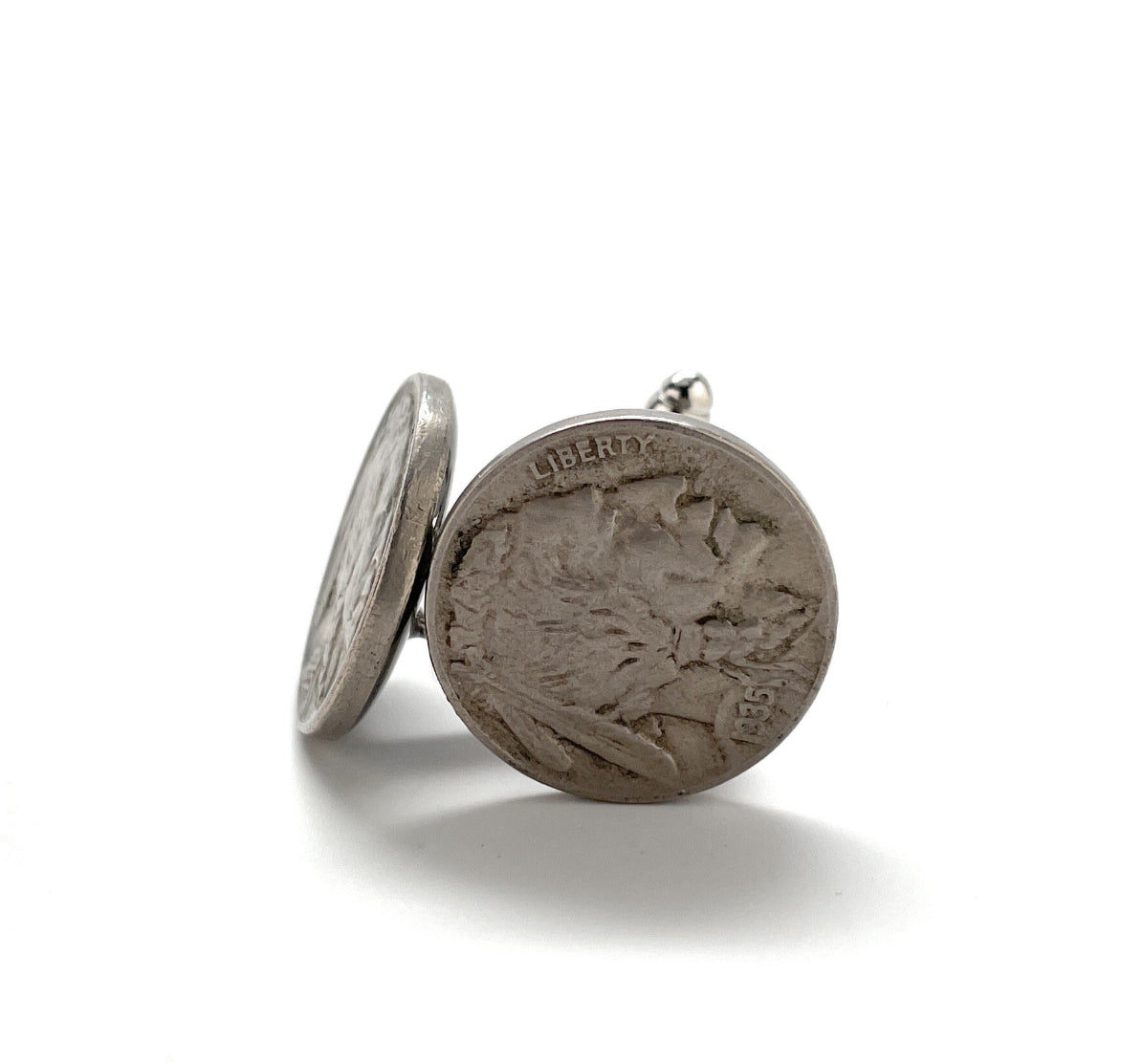 Buffalo Nickels Cufflinks Indian Head Nickel and Bison Nickel From the Old West Cuff Links with Readable Dates