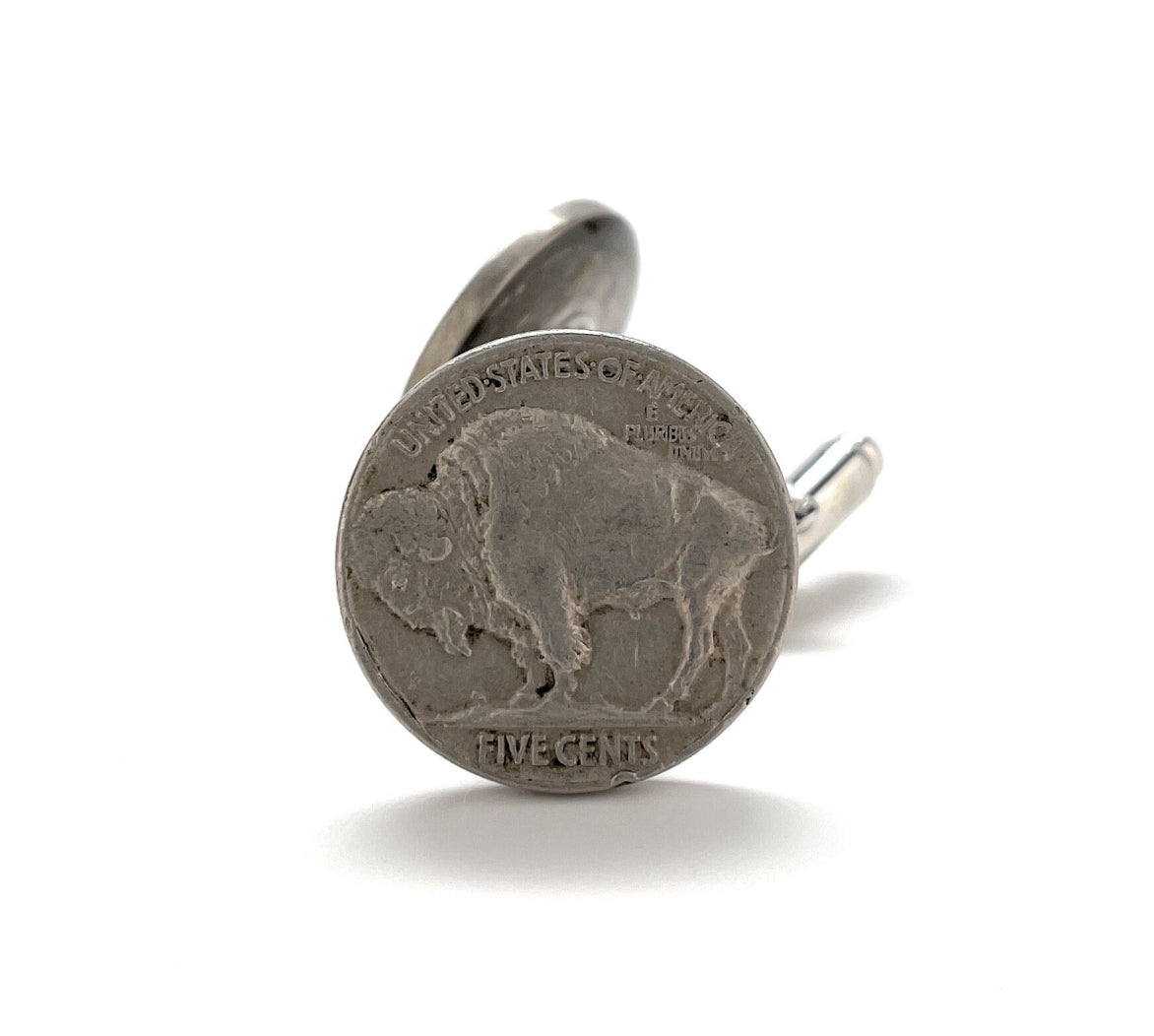 Buffalo Nickels Cufflinks Indian Head Nickel and Bison Nickel From the Old West Cuff Links with Readable Dates