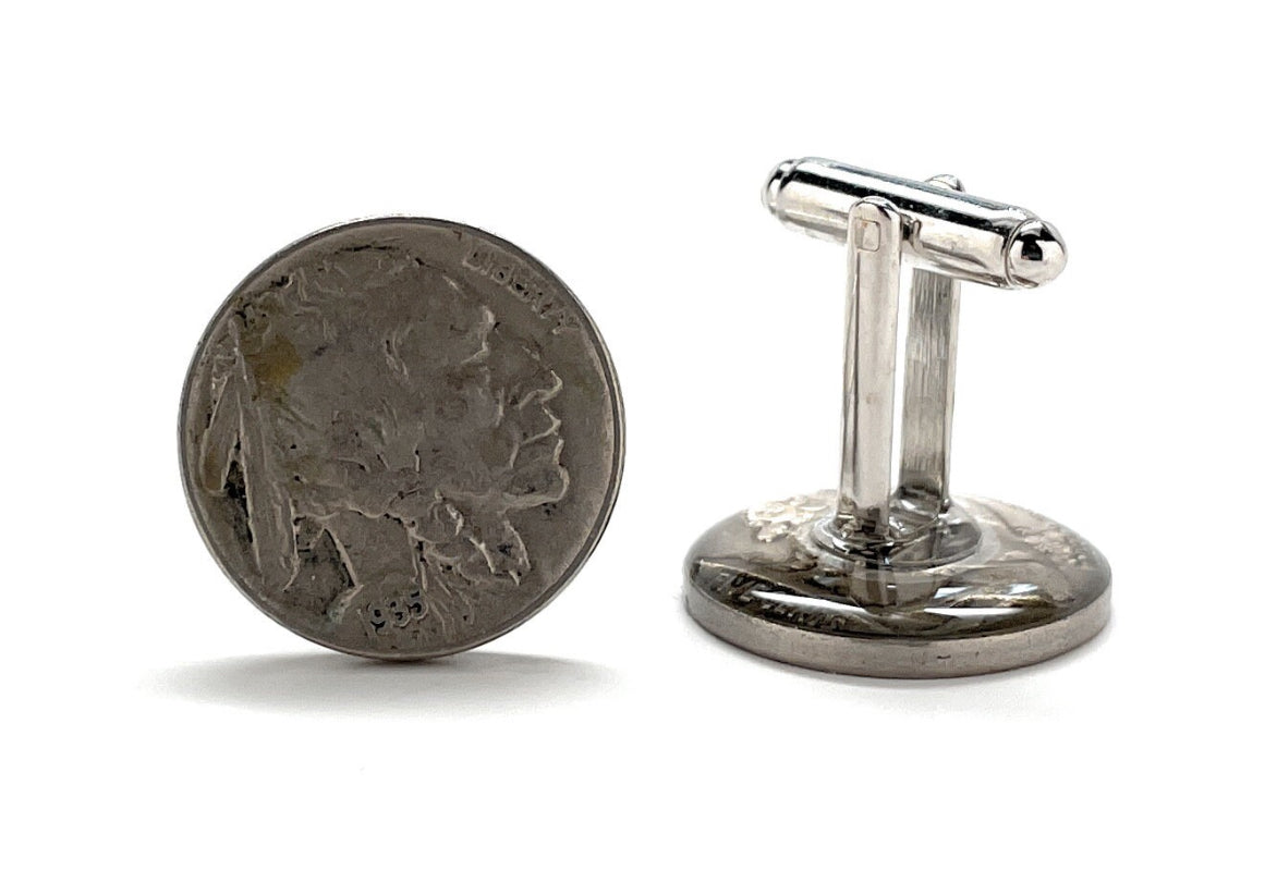 Indian Head Nickels Cufflinks Nickels From the Old West Cuff Links