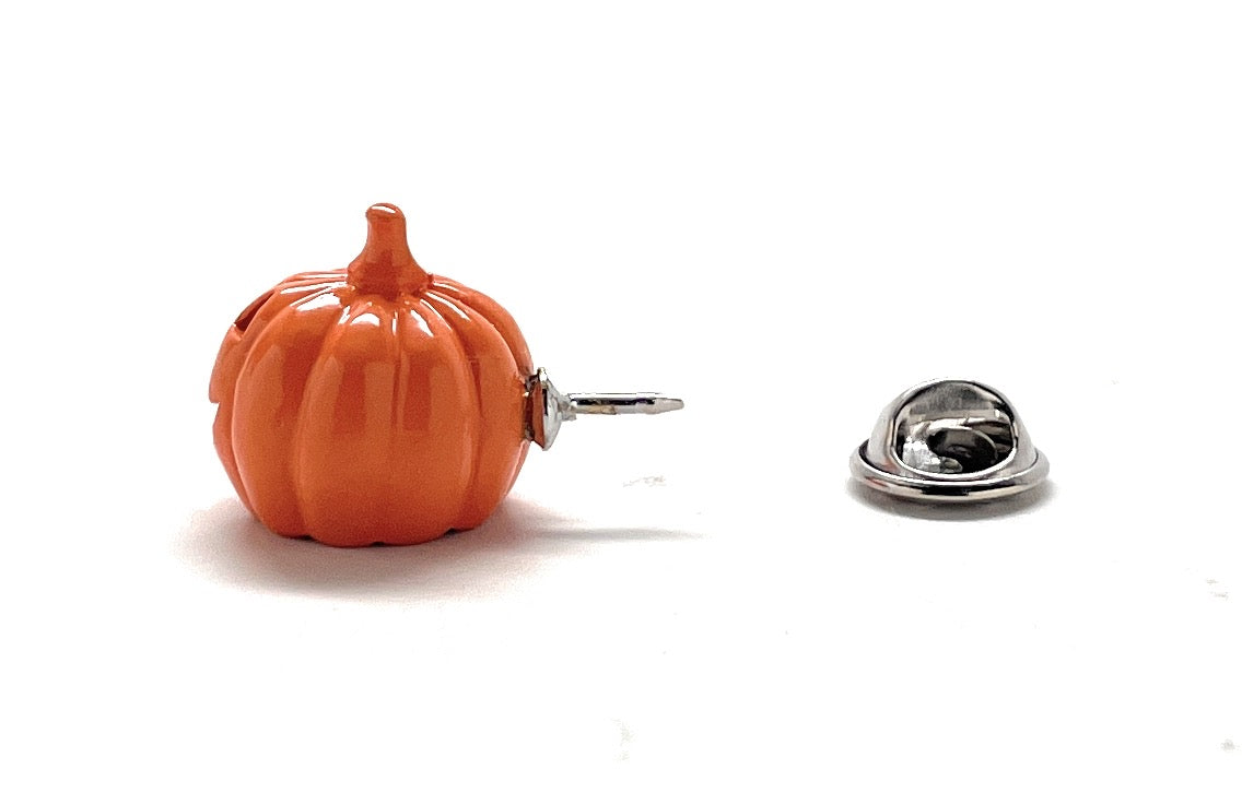 Halloween Pumpkin Lapel Pin Orange Enamel Pin 3D Design