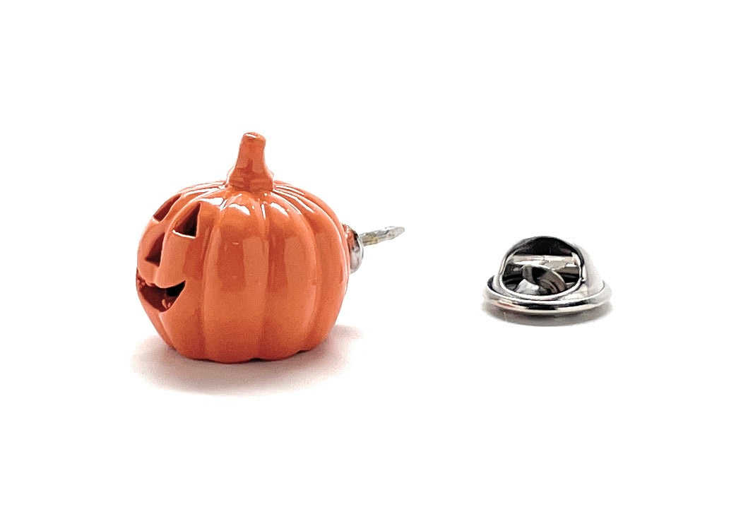 Halloween Pumpkin Lapel Pin Orange Enamel Pin 3D Design
