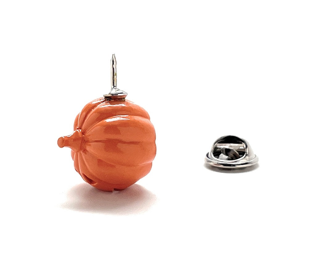 Halloween Pumpkin Lapel Pin Orange Enamel Pin 3D Design