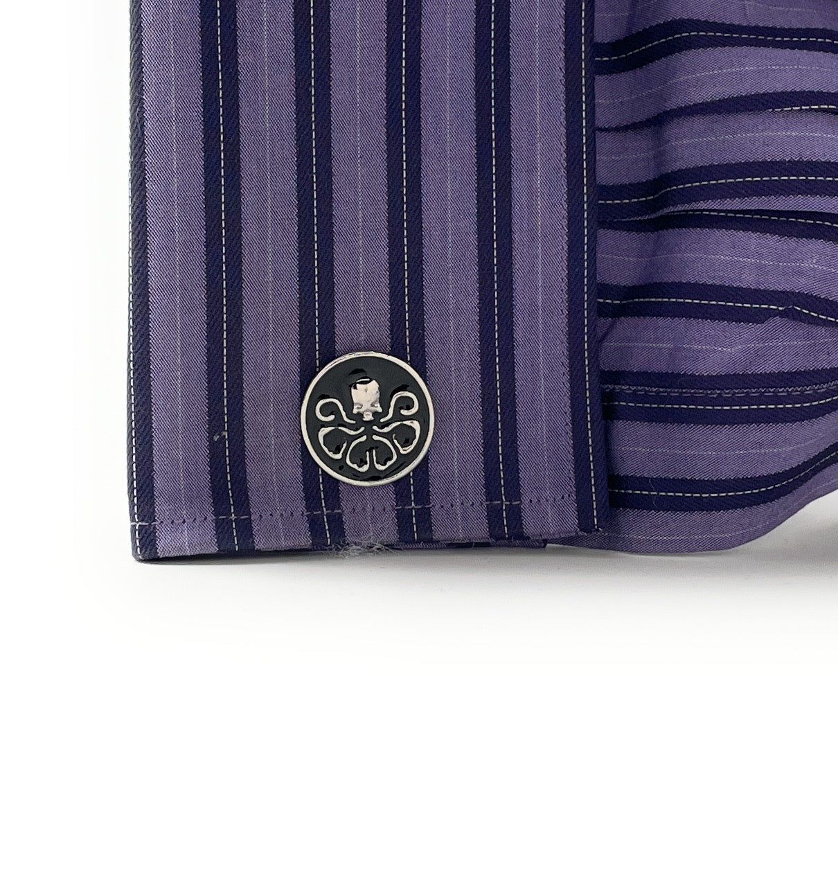 Hydra Logo Cufflinks – Black and Silver Marvel-Inspired Accessories for Men