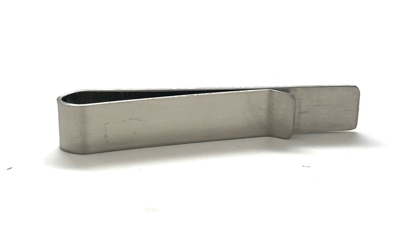 Ice Hockey Goalie Tie Bar Personalized Tie Clip Silver Brush Tone Tie Bar Gift for The Hockey Fan