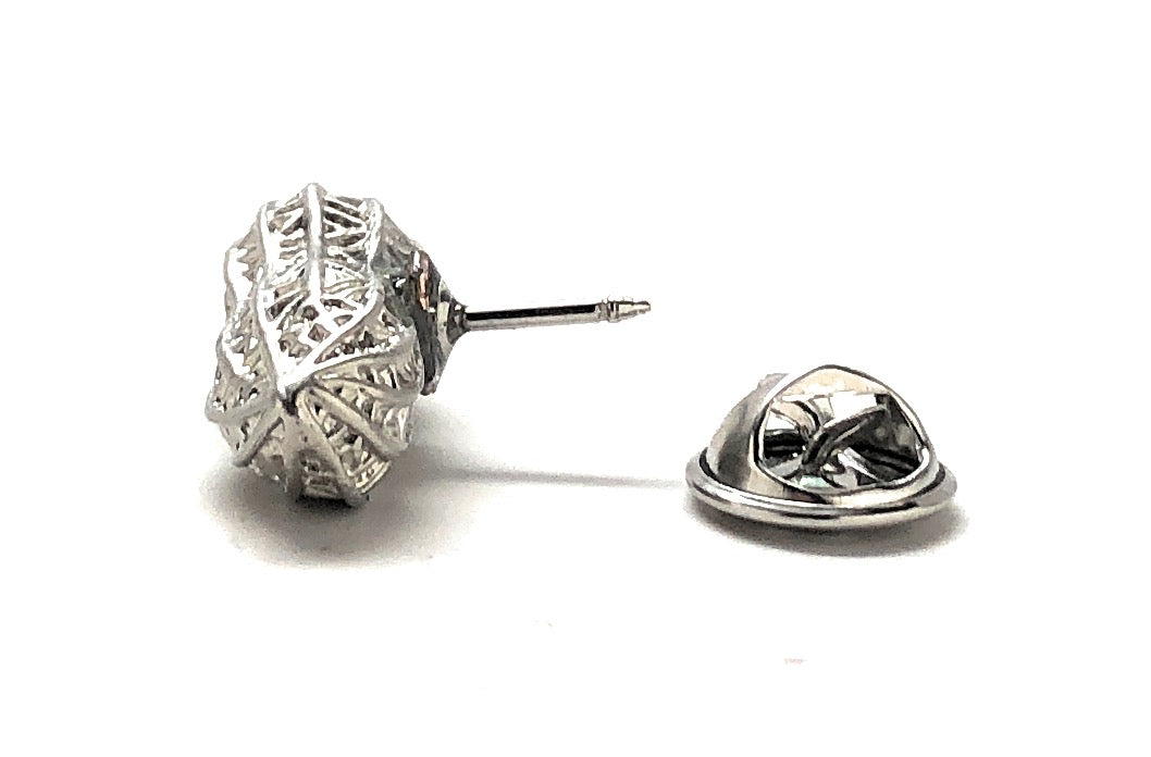 Silver Peanuts Lapel Pin