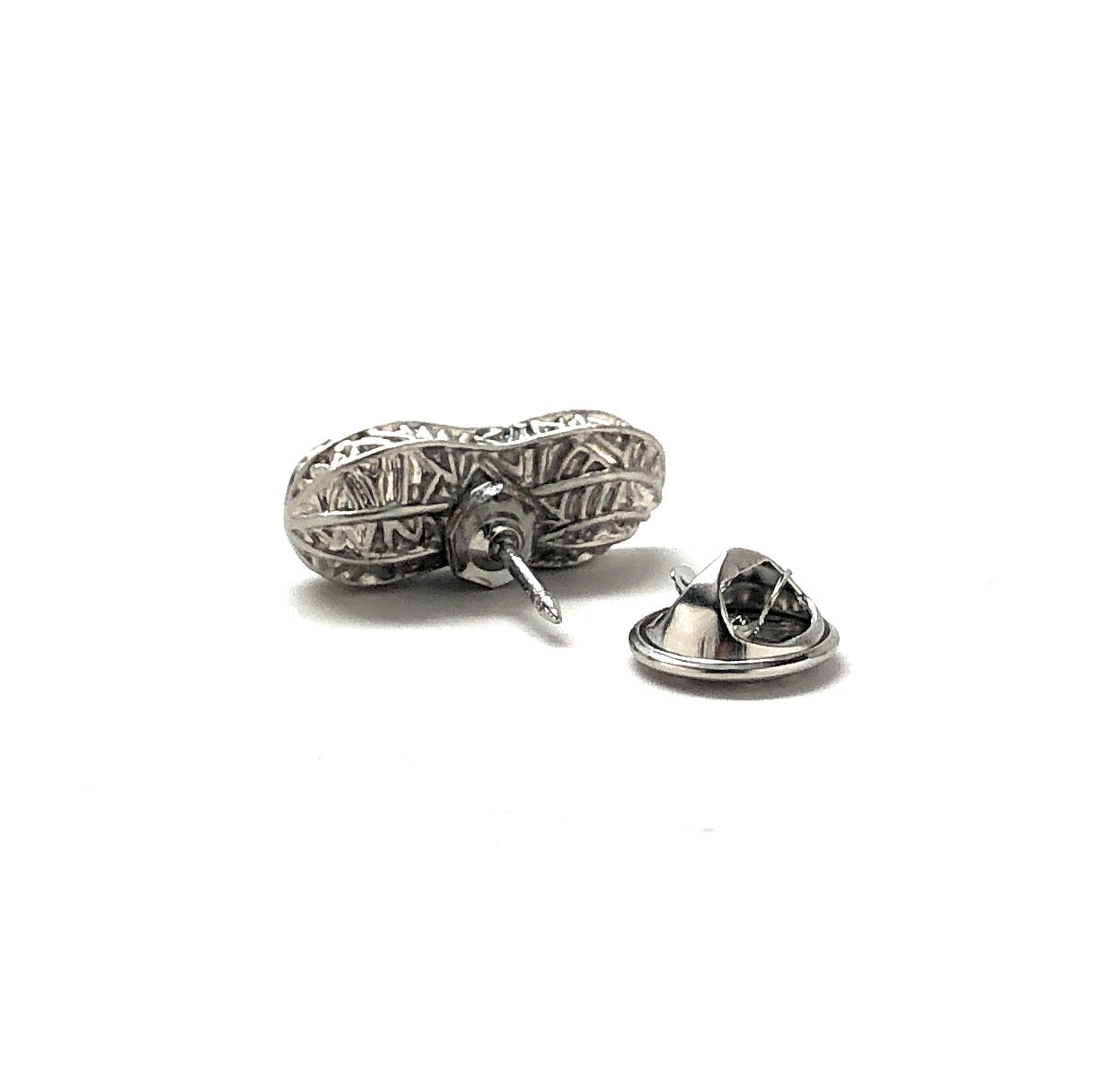 Silver Peanuts Lapel Pin