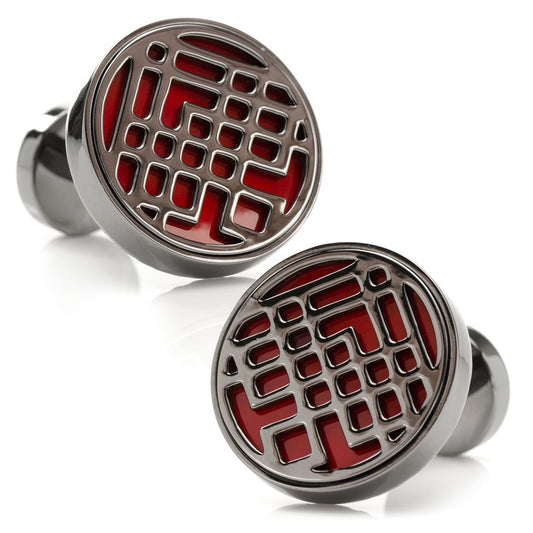 Marvel Shang-Chi Ten Rings gunmetal cufflinks for men