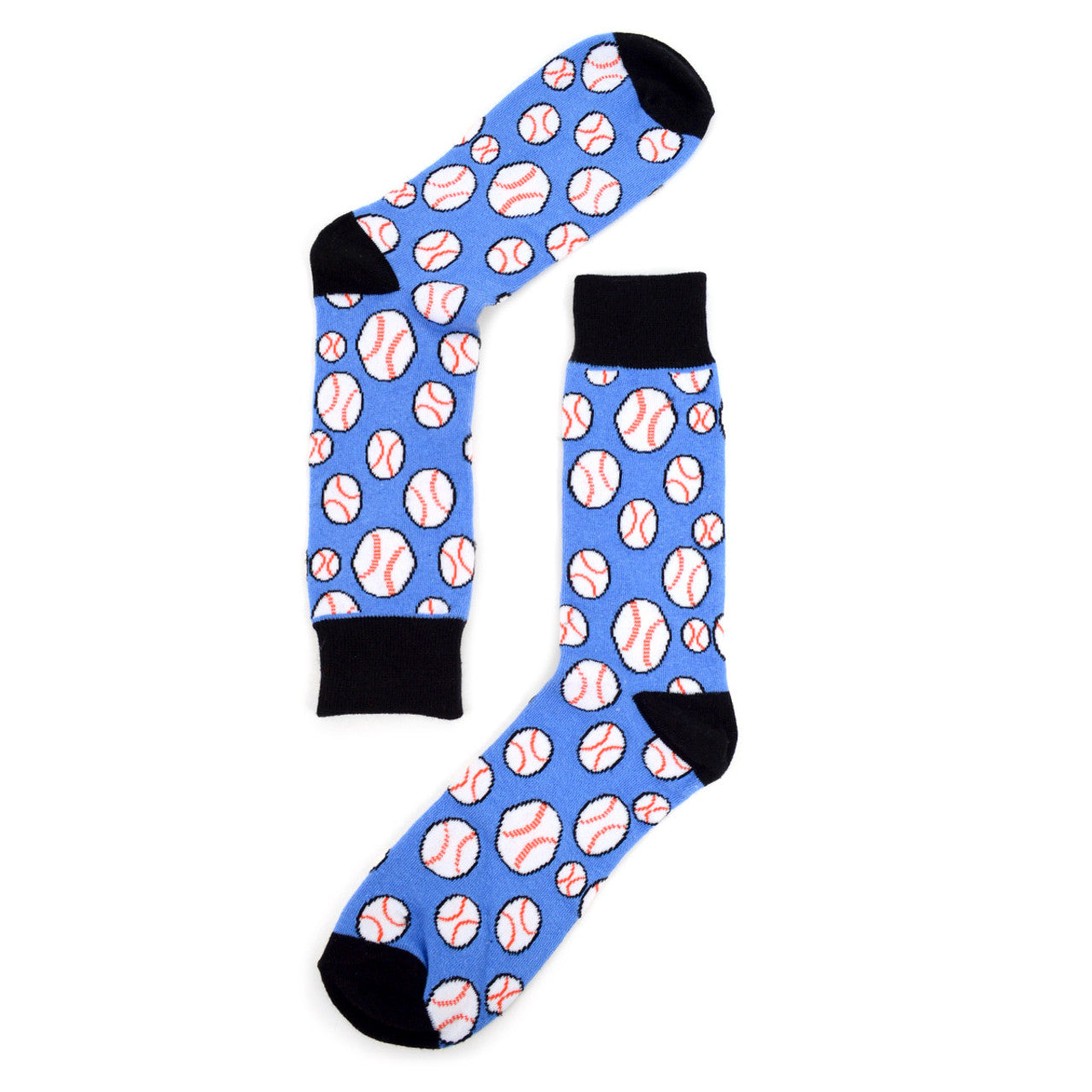 All Star Baseball Gift Men's Baseball Novelty Socks Boys of Summer Gift Dad Gift Boyfriend Gift Blue and White Baseballs