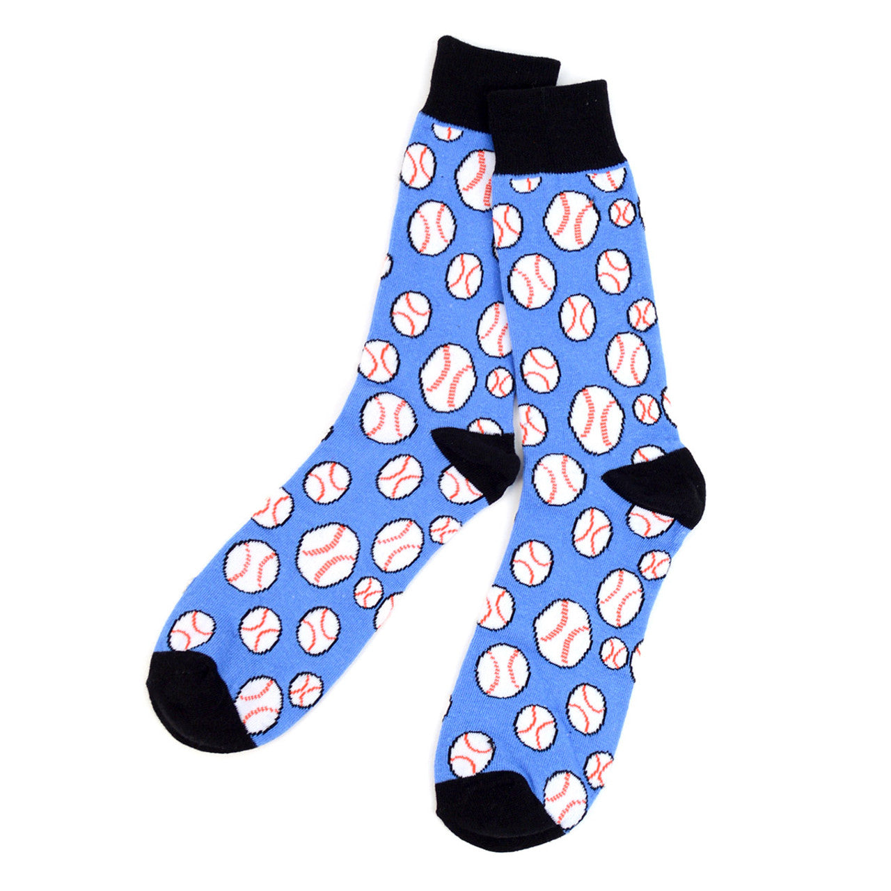 All Star Baseball Gift Men's Baseball Novelty Socks Boys of Summer Gift Dad Gift Boyfriend Gift Blue and White Baseballs