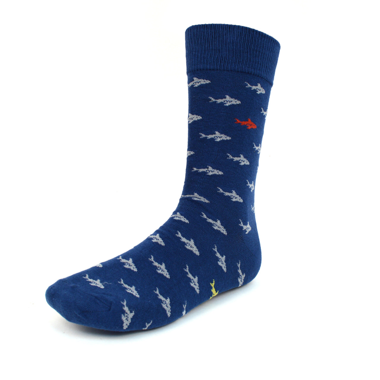 Men's Shark Novelty Socks Outdoor Fun Blue Ocean Beach Cruise Vacation Gift for Dad Sharks Everywhere Socks