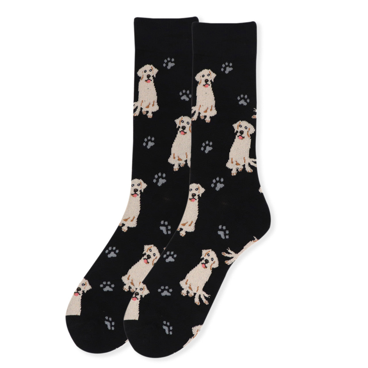 Men's Golden Retriever Dog Black Novelty Socks Dog Lovers Socks Mans Best Friend Great Gift for Dog Owners