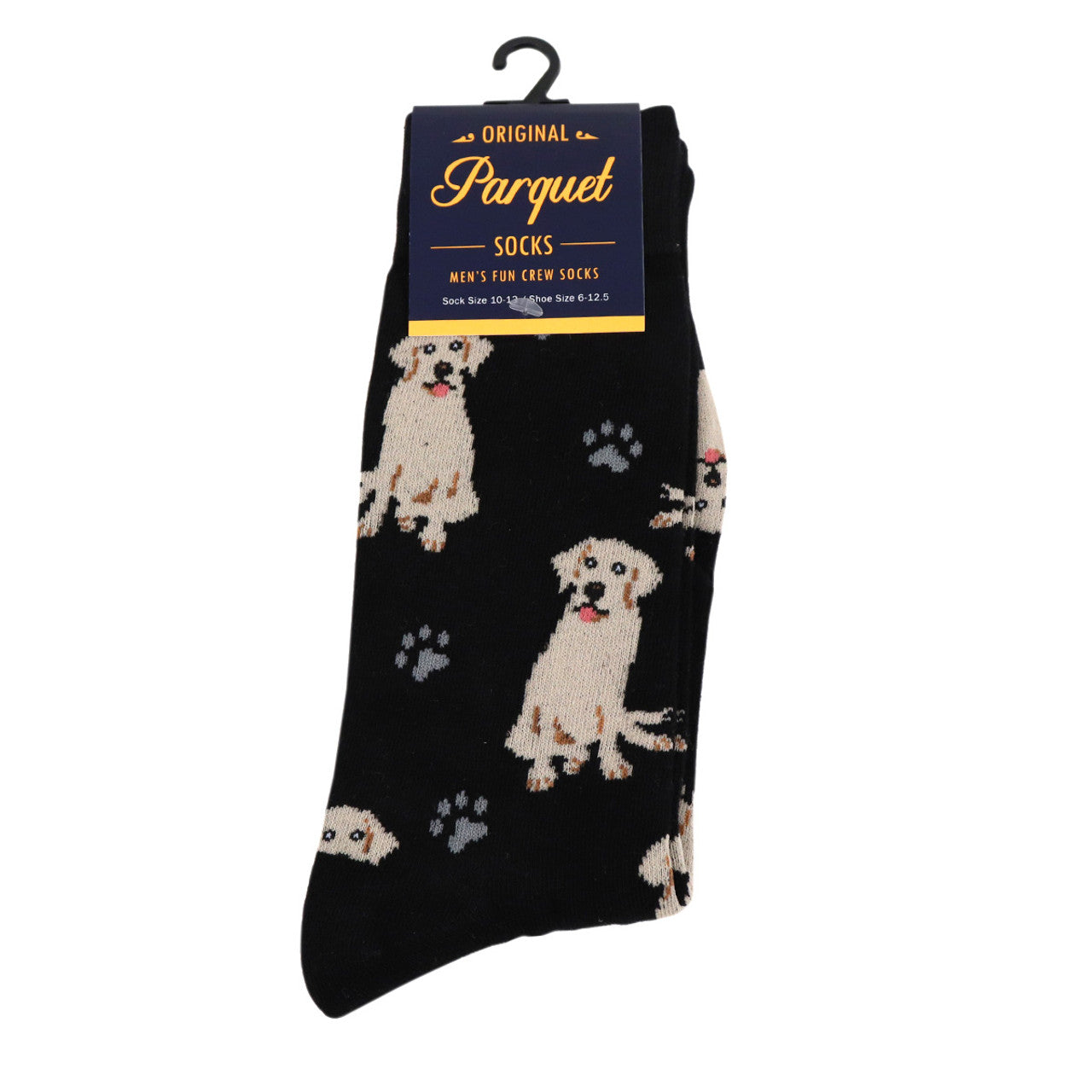 Men's Golden Retriever Dog Black Novelty Socks Dog Lovers Socks Mans Best Friend Great Gift for Dog Owners