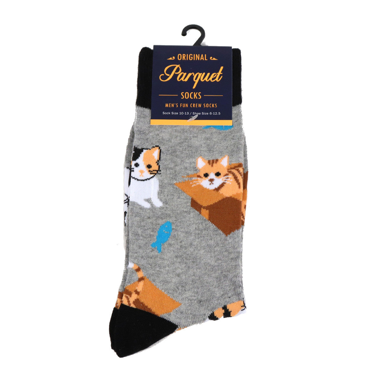 Cat In The Box Socks Fun Socks Men's Kitty Trouble Novelty Socks Funny Socks Dad Gifts Cool Socks Funny Groomsmen