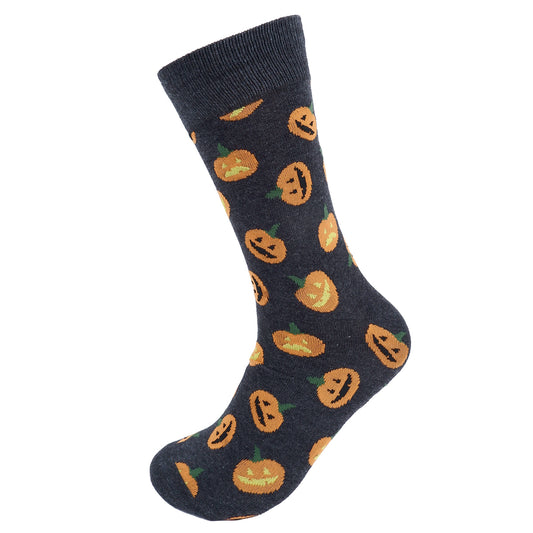Men's Halloween Pumpkin Socks Pumpkin King Fun Crazy Party Time Socks Halloween Theme Socks