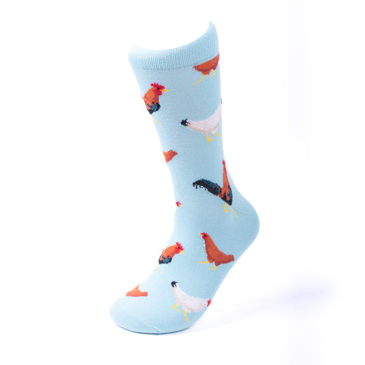 Men's Farmer's Chicken Coop Novelty Socks Chicken Farm Socks Mans Country Farmer Socks Cool Great Gift for Chicken Lovers Funny Socks