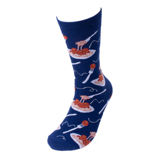 Spaghetti Dinner Socks Novelty Sock Funny Socks Spaghetti and Meatball Food Theme Socks Fun Gifts Mens Socks Funny Groomsmen Socks Italian