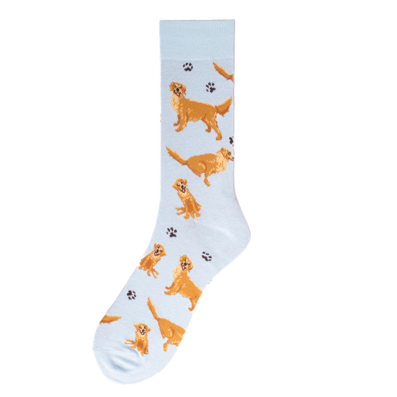 Dog Socks for Men Golden Retriever Dog Novelty Socks Dog Lovers Socks Men's Crazy Sock Mans Best Friend Great Gift for Dog Owners Baby Blue