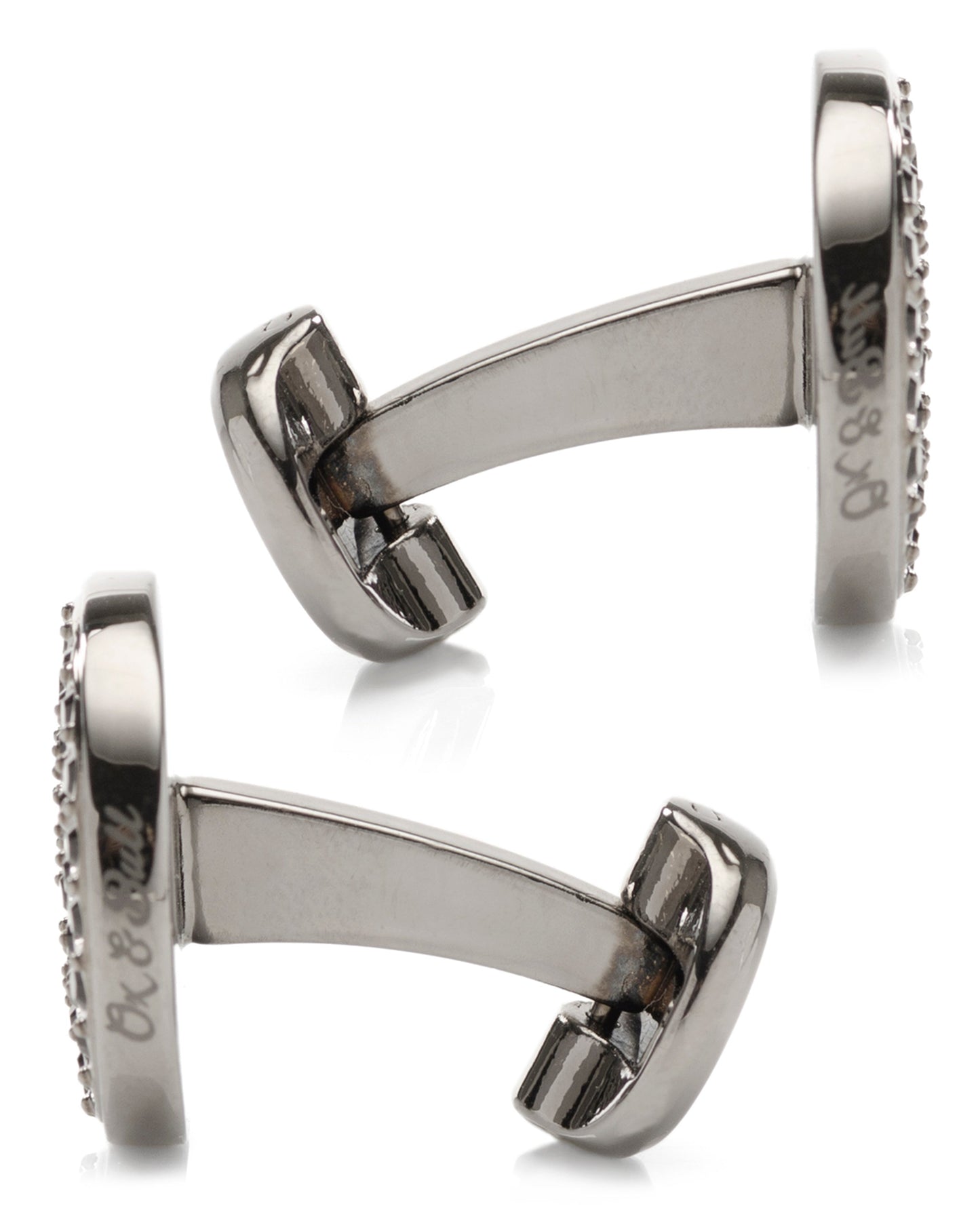 Crystal Button Pave Cufflinks