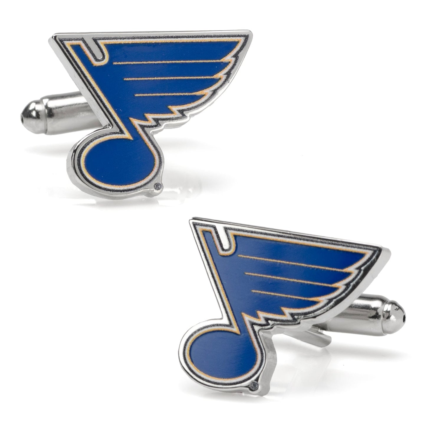 St. Louis Blues logo cufflinks on a white background