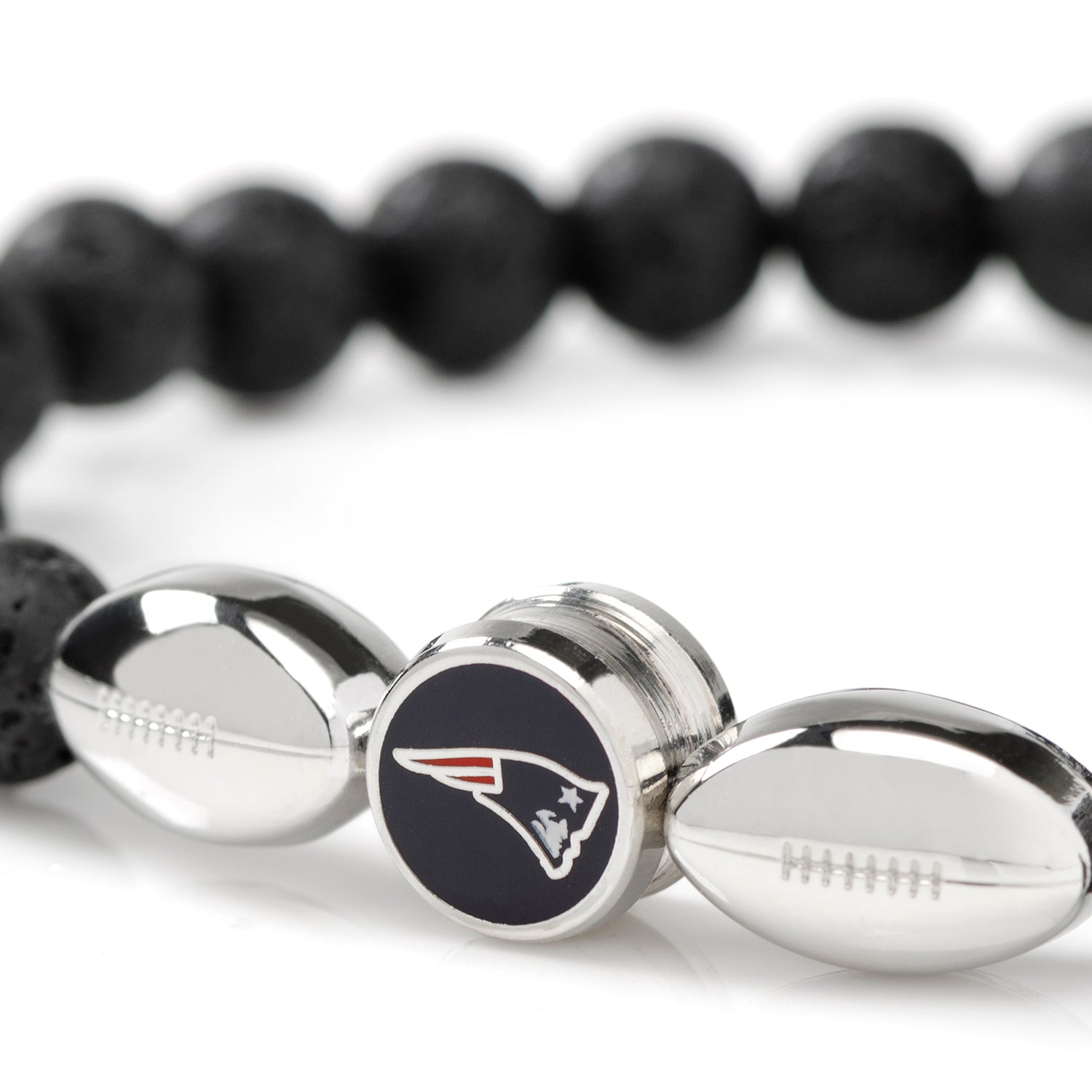 New England Patriots beaded bracelet – official NFL jewelry with team logo bead