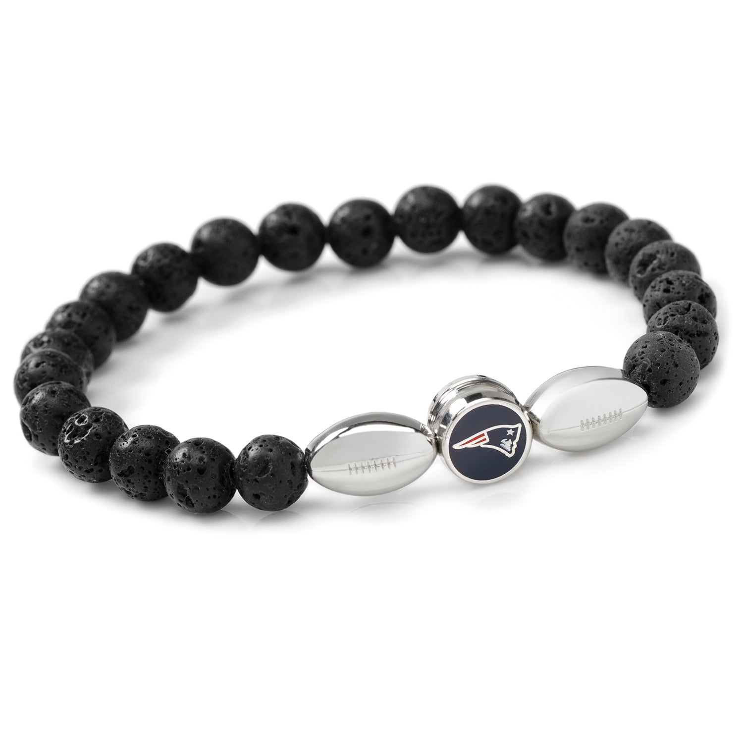 New England Patriots beaded bracelet – official NFL jewelry with team logo bead