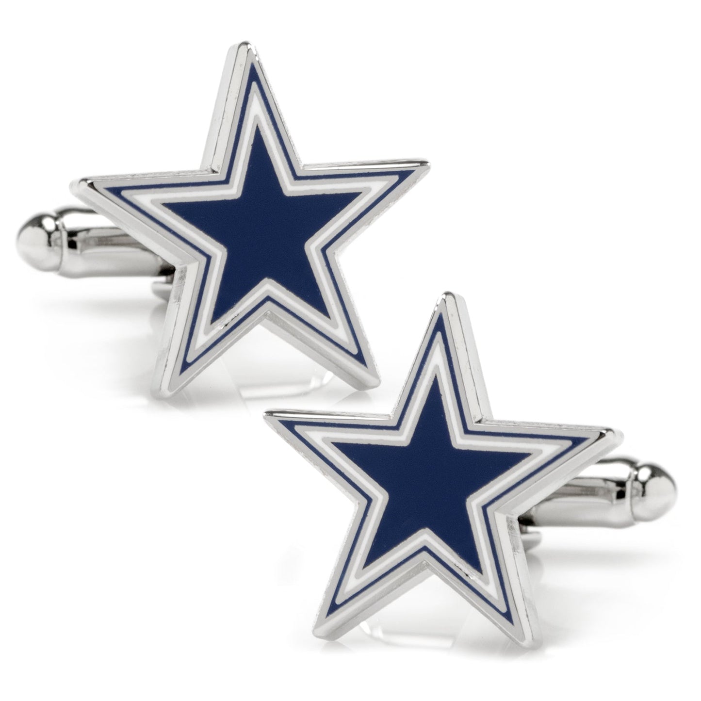 Dallas Cowboys cufflinks – official NFL silver-tone accessories