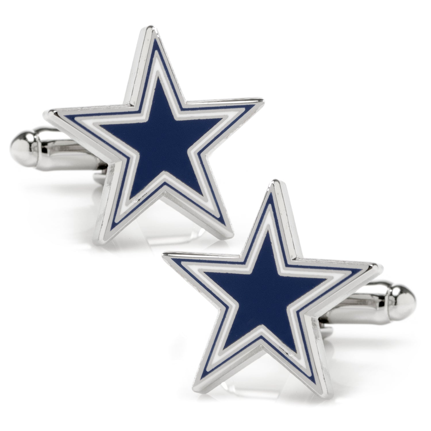 Dallas Cowboys cufflinks – official NFL silver-tone accessories