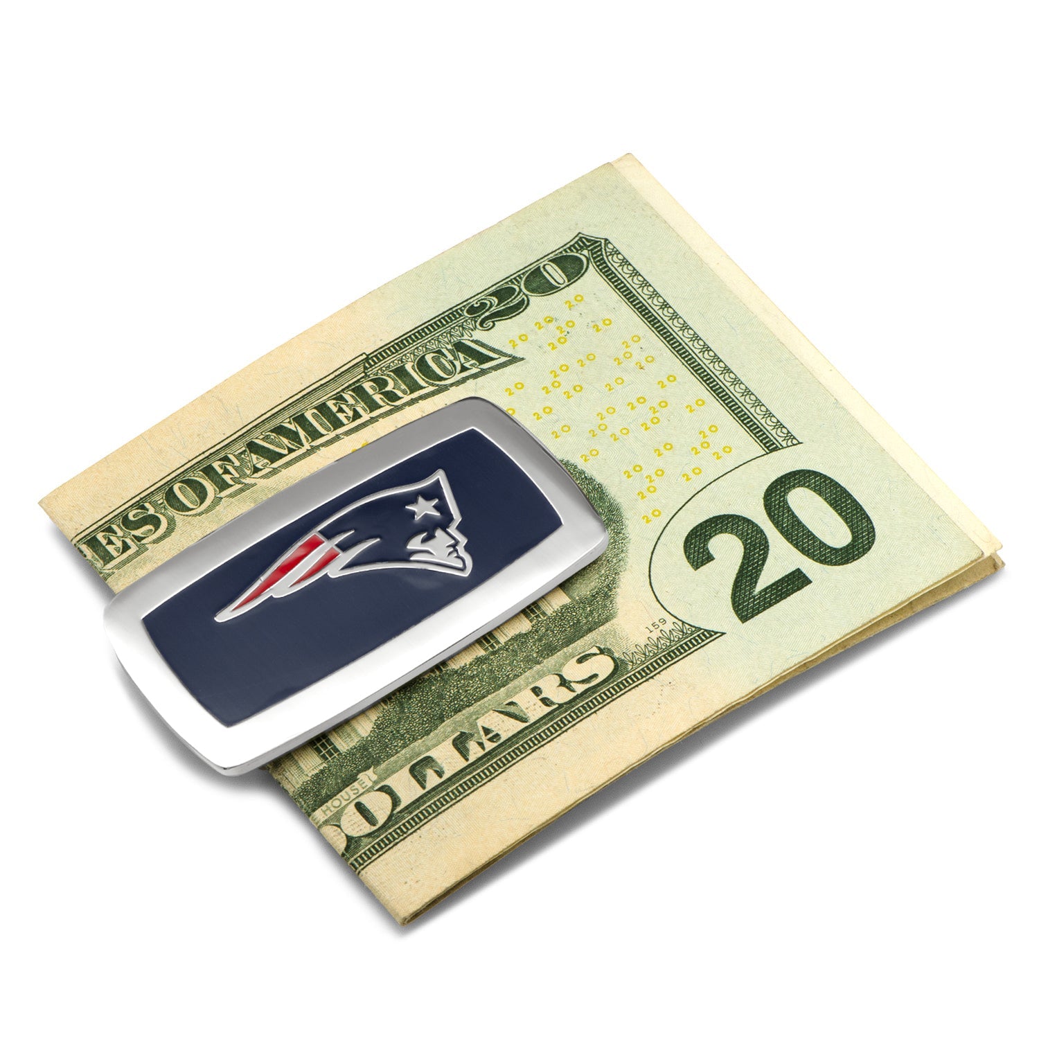 New England Patriots cushion money clip with official NFL logo – JayPins.com