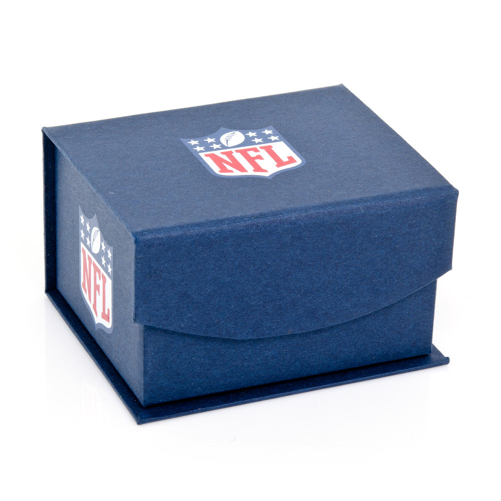 Blue NFL branded box on a white background
