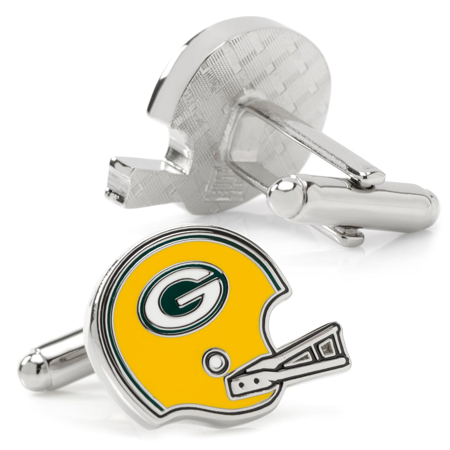 Green Bay Packers throwback helmet cufflinks – official retro NFL accessories