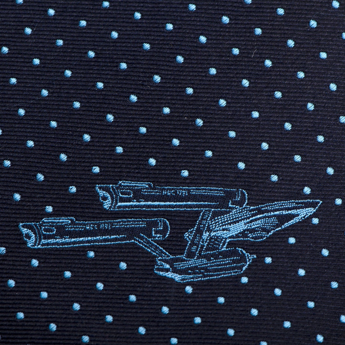 Star Trek Enterprise Dot Blue Men's Tie