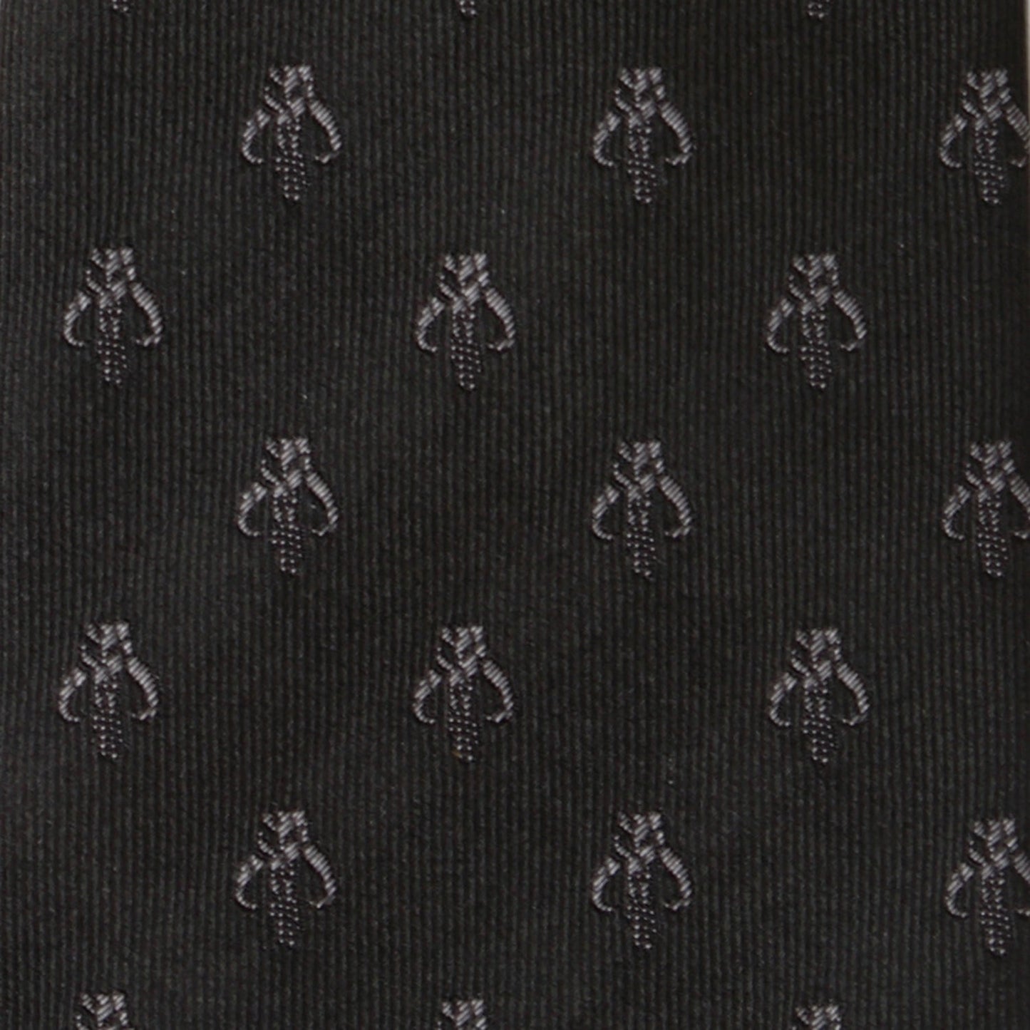 Star Wars Mandalorian Mythosaur Black Silk Tie