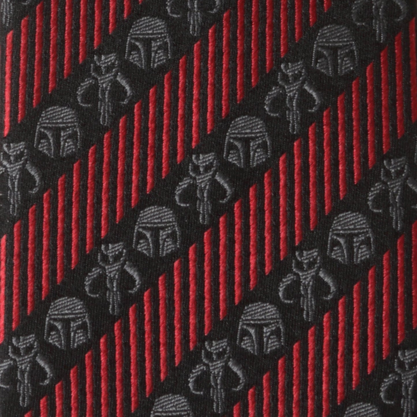 Star Wars Mandalorian Black and Red Striped Tie