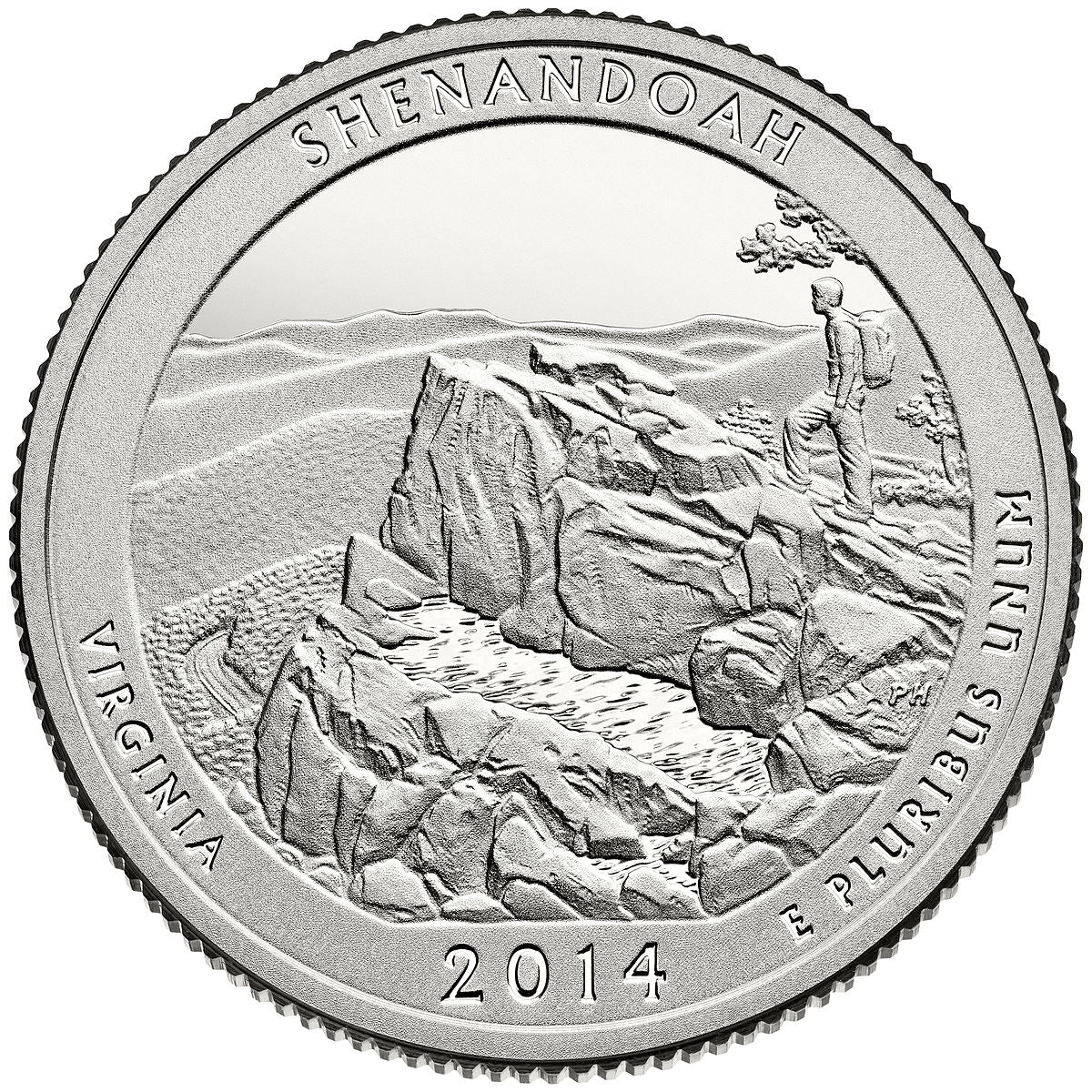 Shenandoah National Park Coin Lapel Pin Uncirculated U.S. Quarter 2014 Tie Pin