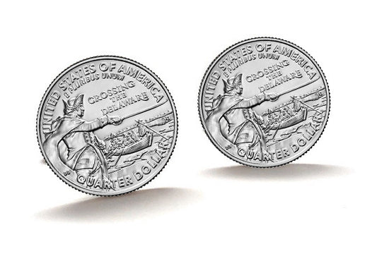 General George Washington Crossing the Delaware Coin Cufflinks