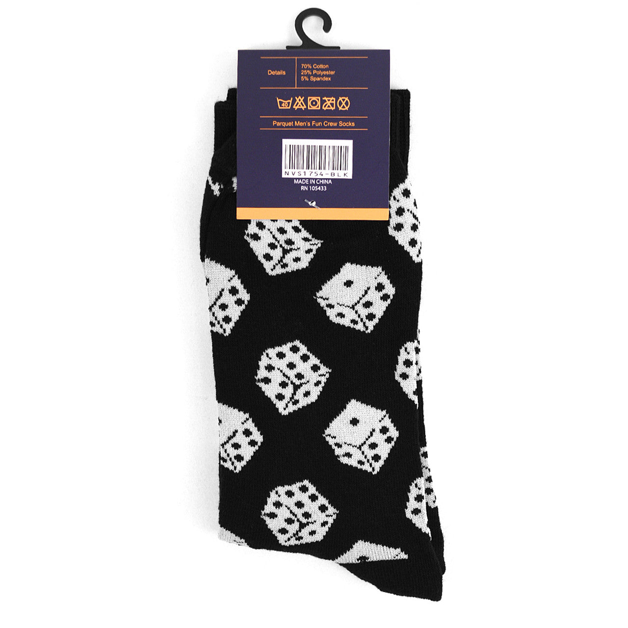 Men's Dice Novelty Socks Black White Dice Las Vegas Nights Lucky Gambling Socks Fun Dad Gift Boyfriend Gift Gambling Clothes Dice Apparel