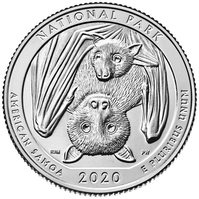 National Park of American Samoa Coin Lapel Pin Uncirculated U.S. Quarter 2020 Tie Pin
