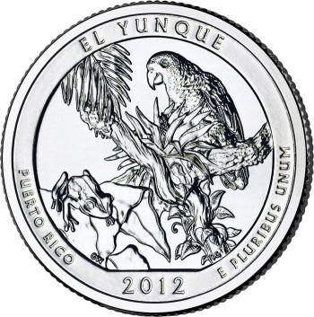 El Yunque National Park Coin Lapel Pin Uncirculated U.S. Quarter 2012 Tie Pin
