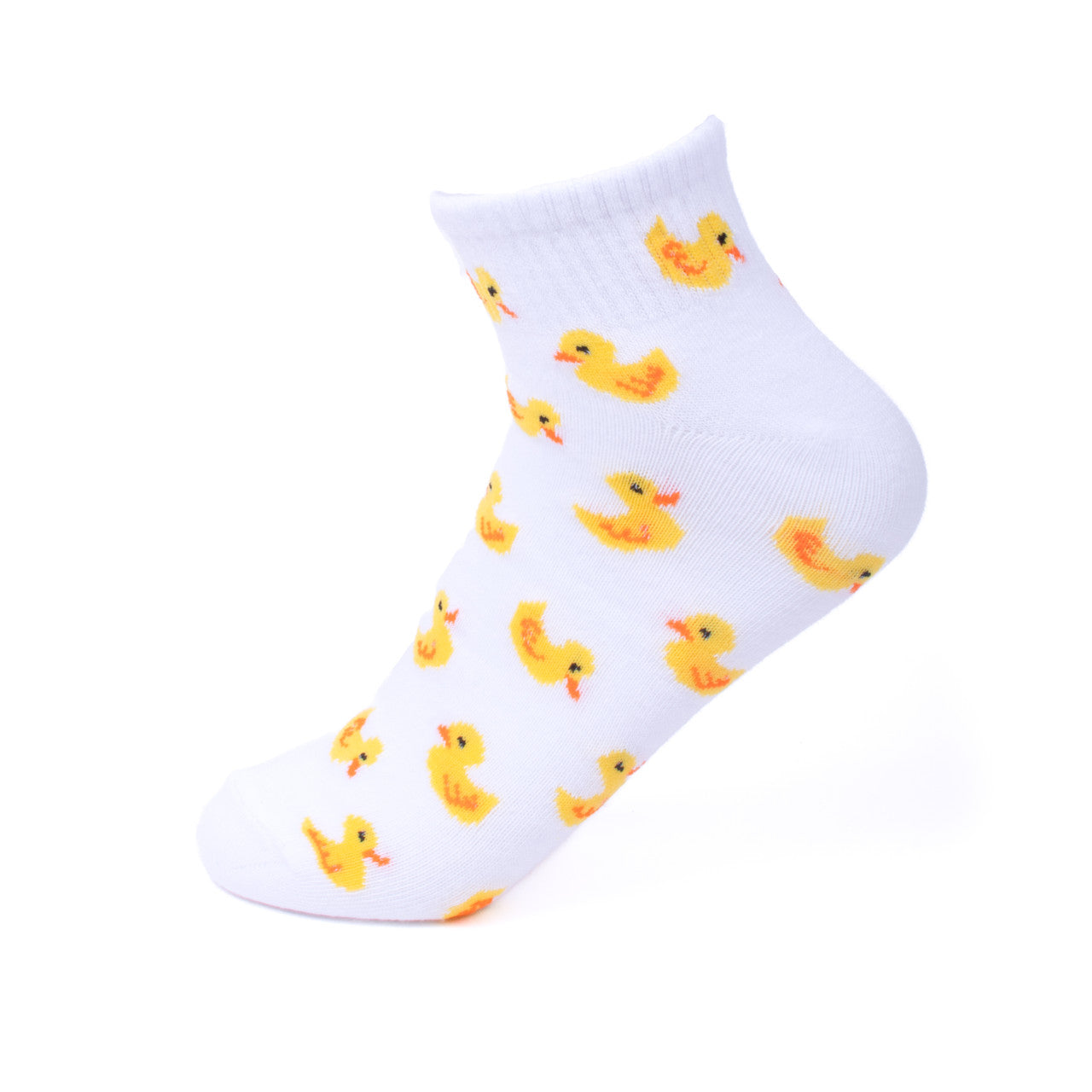 Women's Low Cut Socks Six Pairs Duck Embroidered Design Mom Gift Assorted Yellow White Orange Design 6 Pre Pack Ribbed Socks Ladies Socks