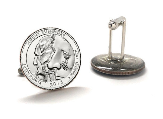 Mount Rushmore National Memorial Coin Cufflinks Uncirculated U.S. Quarter 2013
