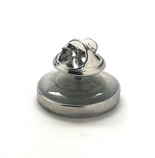 Mustache Lapel Pin White Black Enamel Pin Movember Pin